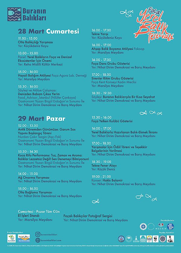“Buranın Balıkları” Projesi “Foça Yerel Balık Festivali” programı 