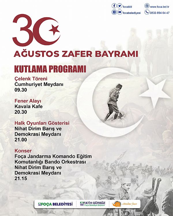 Foça’da 30 Ağustos Zafer Bayramı 